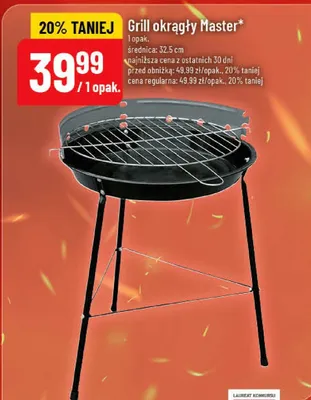 Grill okrągły Master promocja w POLOmarket