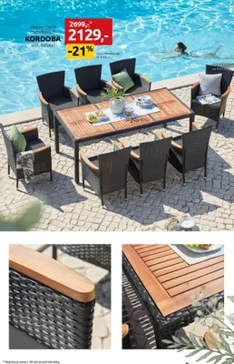 Zestaw mebli ogrodowych Kordoba stół, 8xfotel promocja w Black Red White