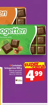 Czekolada Schogetten Alpine Milk Chocolate with Hazelnuts promocja w TOPAZ