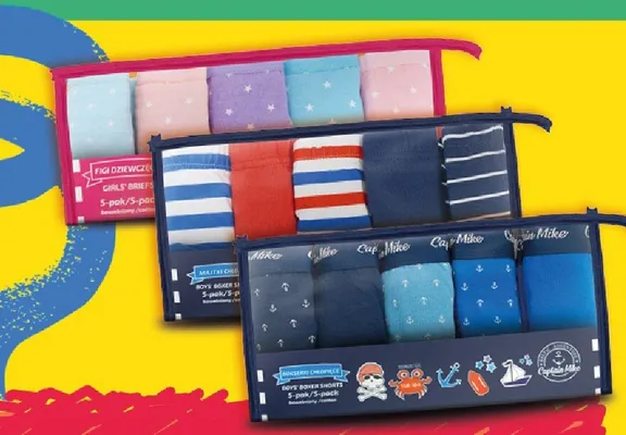 Figi dziewczęce Captain Mike 5-pak promocja w POLOmarket