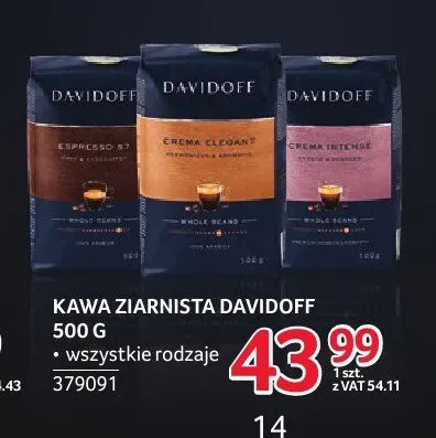 Kawa ziarnista Davidoff promocja w Selgros