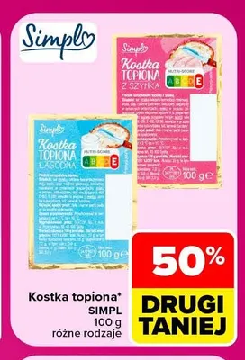Kostka topiona łagodna Simpl promocja w Carrefour
