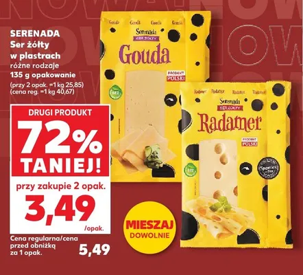 Ser żółty w plastrach Radamer Serenada promocja w Kaufland
