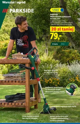 Akumulatorowa podkaszarka do trawy 20 V promocja w Lidl