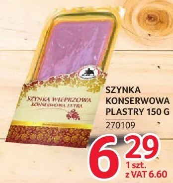 Szynka konserwowa plastry ŻMB Białystok 150g promocja w Selgros