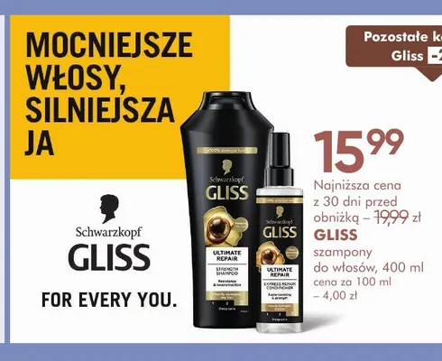 Szampon do włosów Schwarzkopf Gliss promocja w Super-Pharm