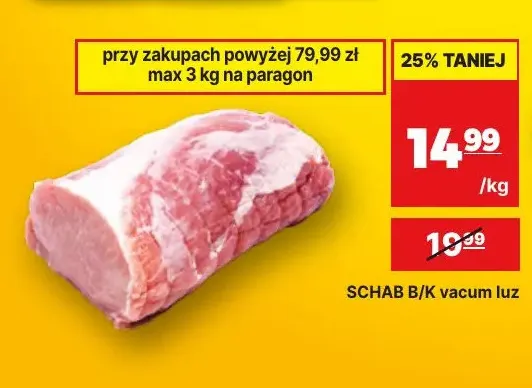 Schab bez kości vacum luz promocja w API Market