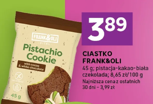 Ciastko pistachio-kakao-biała czekolada promocja w Stokrotka