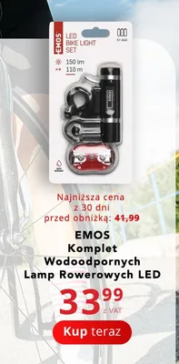 Lampki rowerowe LED EMOS komplet wodoodpornych promocja w Poczta Polska