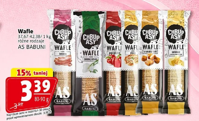 Wafle o smaku zielonej cebulki As Babuni promocja w Prim Market