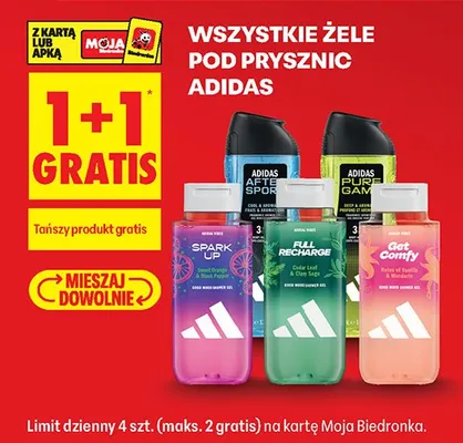 Żele pod prysznic Adidas różne rodzaje promocja w Biedronka