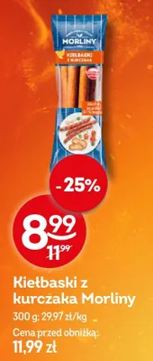 Kiełbaski z kurczaka Morliny promocja w Żabka