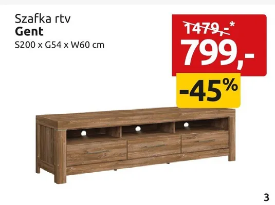 Szafka rtv Gent promocja w Black Red White