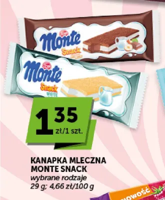 Kanapka mleczna Monte Snack promocja w Euro Sklep