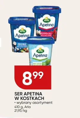Ser Apetina w kostkach Arla promocja w Chata Polska