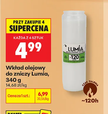 Wkład olejowy do zniczy Lumía promocja w Biedronka