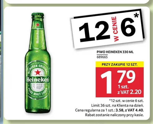 Piwo Heineken promocja w Selgros