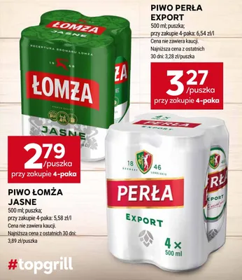 Piwo Łomża Jasne promocja w Stokrotka