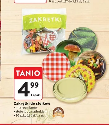 Zakrętki do słoików promocja w Intermarche