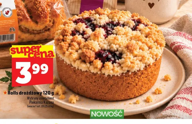 Rolls drożdżowy Piekarnia Kazana promocja w TOPAZ
