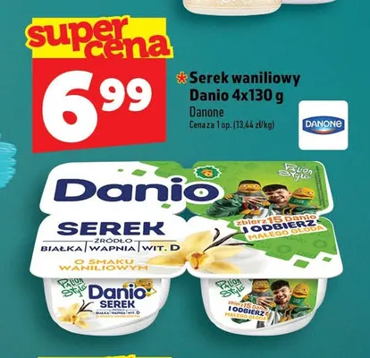 Serek waniliowy Danio 4-pak 130 g promocja w TOPAZ