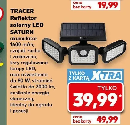 Reflektor solarny LED SATURN Tracer promocja w Kaufland