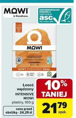 Łosoś wędzony INTENSIVE MOWI promocja w Carrefour Market