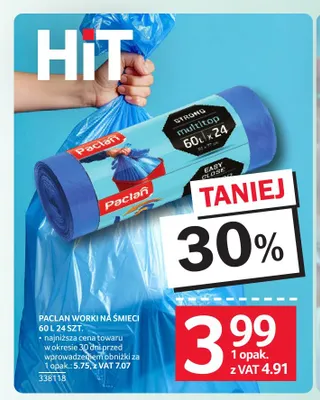 Worki na śmieci 60 l Paclan promocja w Selgros