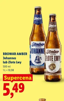 Piwo Browar Amber Johannes promocja w Lidl