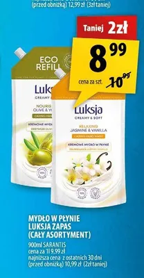 Mydło w płynie zapas Luksja Creamy & Soft Jasmine & Vanilla promocja w Arhelan