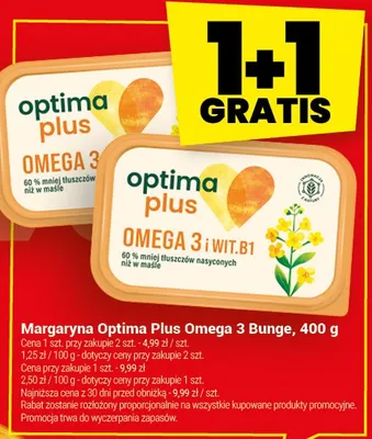 Margaryna Optima Plus Omega 3 Bunge promocja w Twój Market