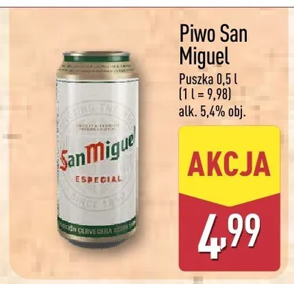 Piwo San Miguel promocja w Aldi