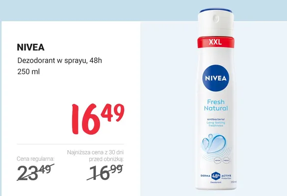 Dezodorant w sprayu, 48h, 250 ml promocja w Rossmann