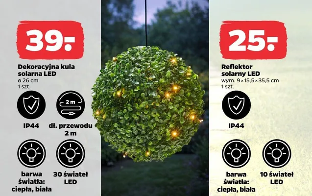 Reflektor solarny LED promocja w Netto