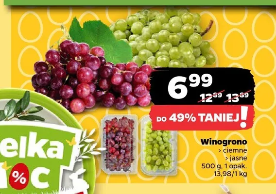Winogrono ciemne jasne promocja w Netto