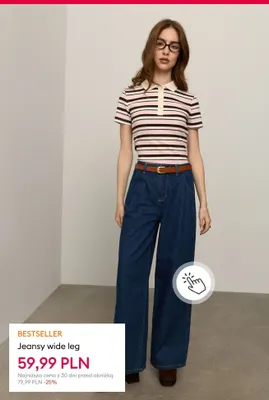 Jeansy wide leg promocja w Sinsay