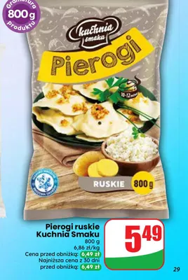 Pierogi ruskie Kuchnia Smaku promocja w Dino