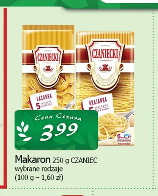 Makaron Czaniec promocja w CEZAR Delikatesy