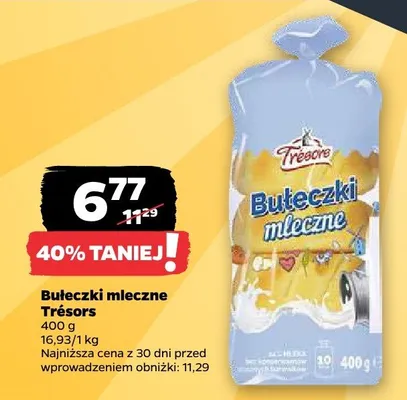 Bułeczki mleczne Trésors promocja w Netto