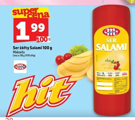 Ser żółty Salami Mlekovita promocja w TOPAZ