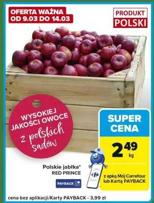 Jabłka Red Prince promocja w Carrefour Express