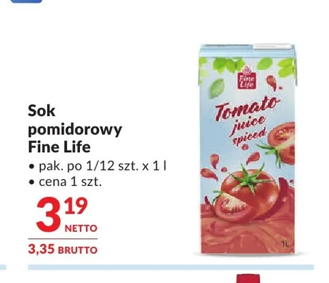 Sok pomidorowy Fine Life promocja w Makro