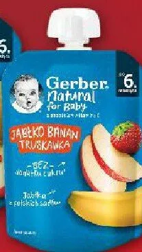 Mus Gerber Natural for Baby jabłko banan truskawka promocja w Kaufland