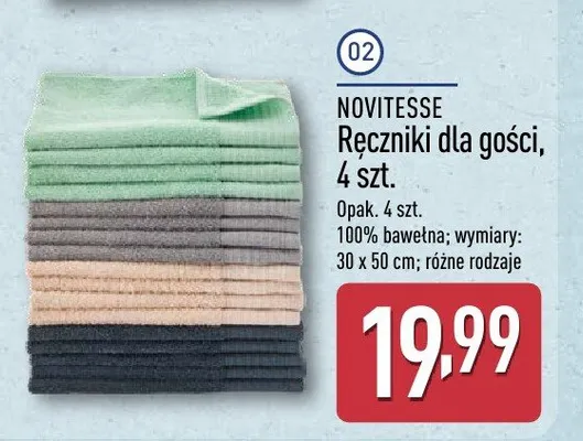 Ręczniki dla gości, 4 szt. promocja w Aldi