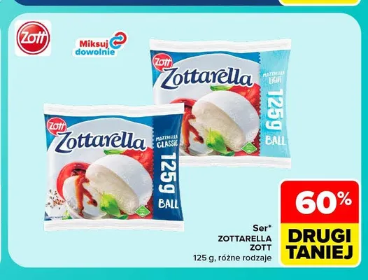 Ser Zottarella Classic Zott promocja w Carrefour Market