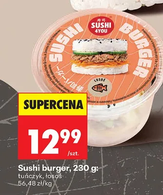 Sushi burger Sushi 4You tuńczyk promocja w Biedronka