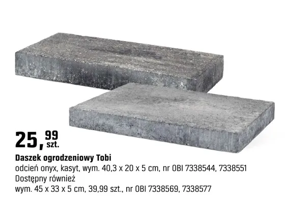 Daszek ogrodzeniowy Tobi promocja w OBI