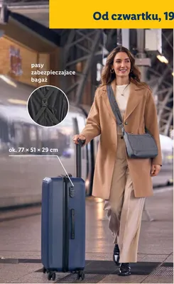 Walizka na kółkach 86 l, 77x51x29 cm promocja w Lidl