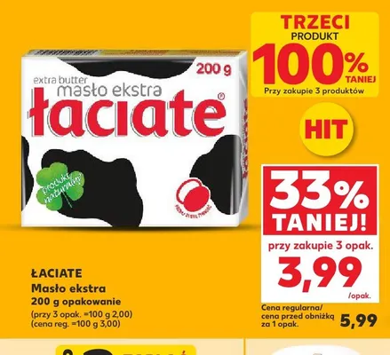 Masło ekstra Łaciate promocja w Kaufland