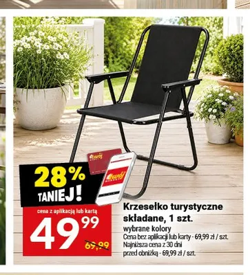 Krzesełko turystyczne składane promocja w Twój Market